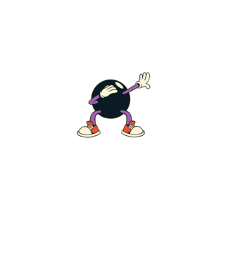 Bowling DAB model negru pe tricou