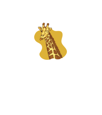 Girafă amuzantă model alb pe tricou