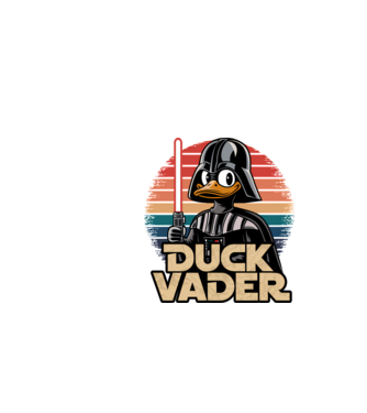 Duck Vader model negru pe tricou