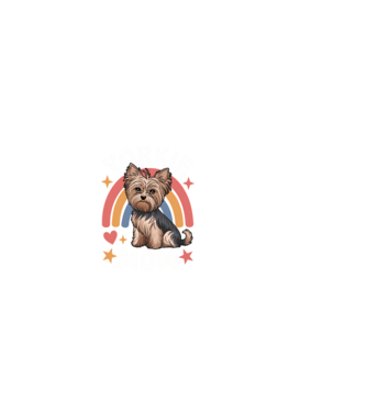 Yorkie Mom Negru model negru pe tricou