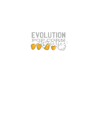 Evoluție Popcorn model negru pe tricou