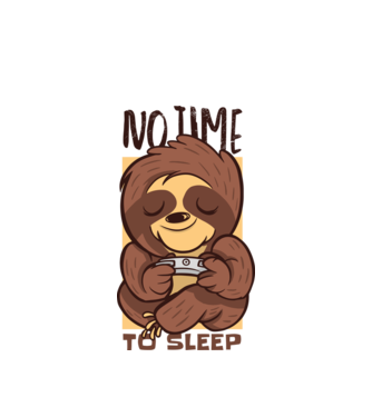 No time to sleep - Leneș drăguț model alb pe tricou