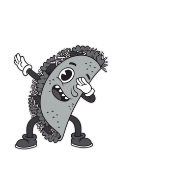 Taco DAB model alb pe tricou