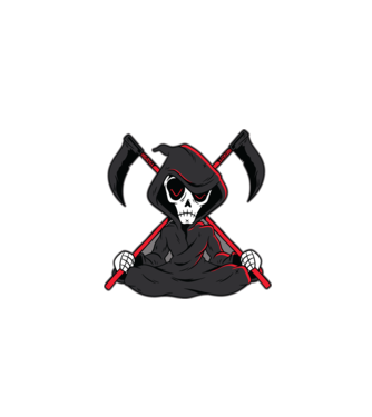 Moartea - Grim Reaper model negru pe tricou