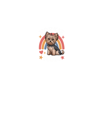 Yorkie Mom Negru model negru pe tricou