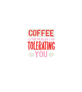 Cafeaua este motivul pentru care încă te mai suport model negru pe tricou