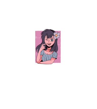 Fată Anime model negru pe tricou