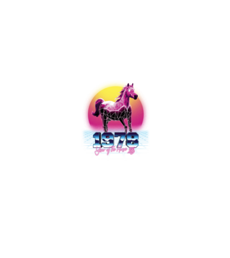 1978 Year of the Horse model negru pe tricou