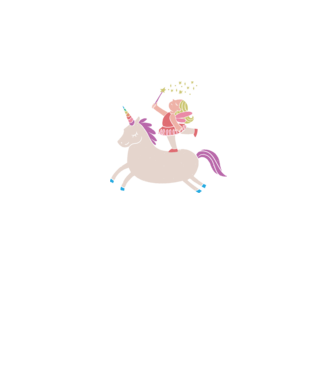 Zână Unicorn model negru pe tricou