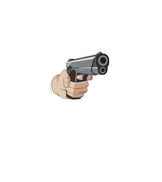 Pistol model gri pe tricou