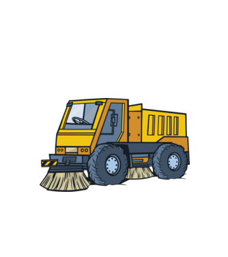 Camion spălare străzi model turcoaz pe tricou