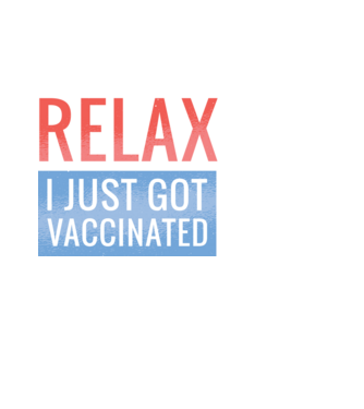 Fii calm, sunt vaccinat model negru pe tricou