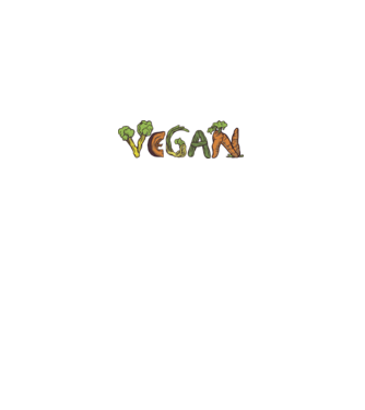 Inscripție legume vegan model alb pe tricou