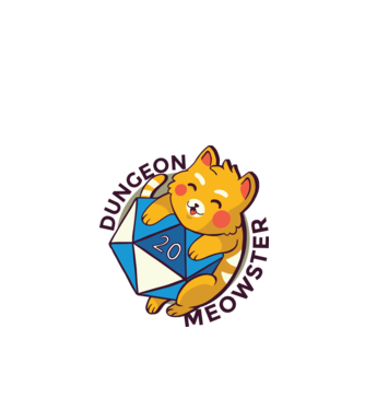 Dungeon Meowster joc de rol RPG tricou cu pisică model alb pe tricou