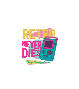 Retro Gameboy model negru pe tricou