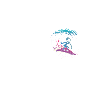 Alien Pizza Surf tricou amuzant model galben neon pe tricou