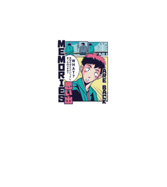 Anime Vaporwave benzi desenate model alb pe tricou
