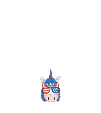 SUA unicorn model negru pe tricou