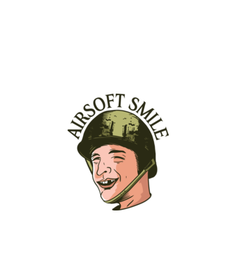 Zâmbet Airsoft model verde de măr pe tricou