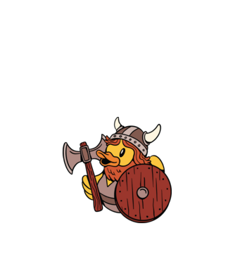 Rățușcă de cauciuc Viking model nisipiu pe tricou