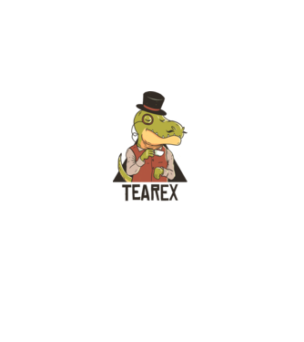 Tea Rex dinozaur cu ceai model gri pe tricou