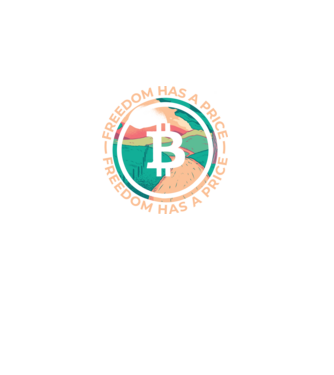 Libertatea are preț Bitcoin model negru pe tricou