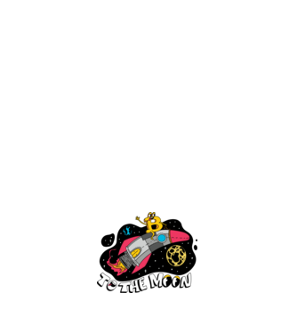 Bitcoin to the moon model negru pe tricou
