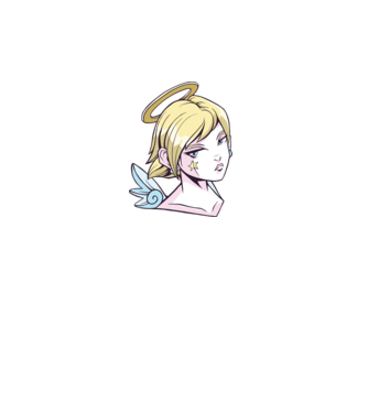 Anime Fată angelică model roz pe tricou