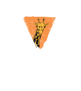Girafă cool model alb pe tricou