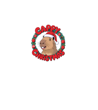 Cappy Christmas 1 model alb pe tricou