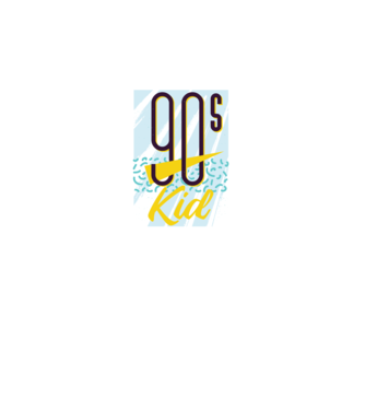 Retro 90s Kid model albastru regal pe tricou