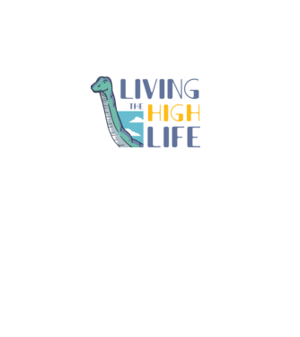 Living the High Life Dinosaur model negru pe tricou