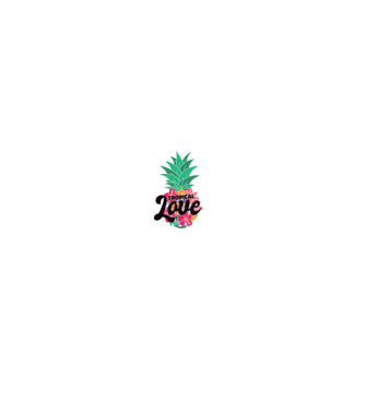 Ananas Tropical Love model gri pe tricou
