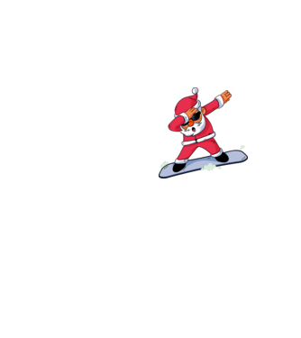 Moș Crăciun Snowboard DAB tricou amuzant model galben neon pe tricou