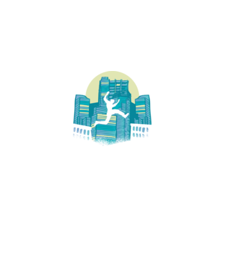 Parkour model negru pe tricou