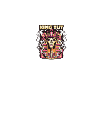 King Tut - Faraonul Tutankhamon model gri pe tricou