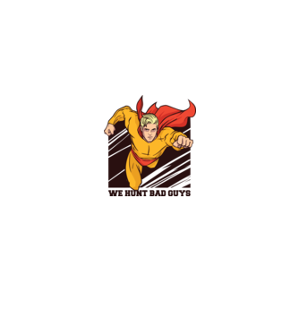 Supererou model alb pe tricou