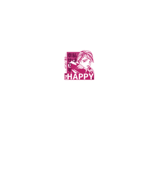 'I''m happy fată Anime antisocială' model negru pe tricou