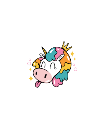 Birthday Princess Unicorn model negru pe tricou