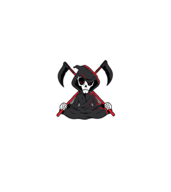 Moartea - Grim Reaper model negru pe tricou