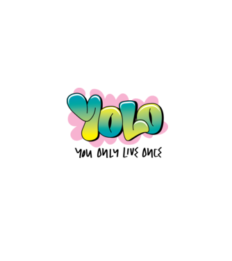 YOLO - You only live once model alb pe tricou