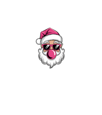 Bubble gum Santa 2 model negru pe tricou