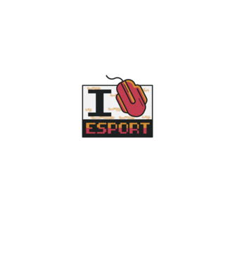 I love Esport model alb pe tricou
