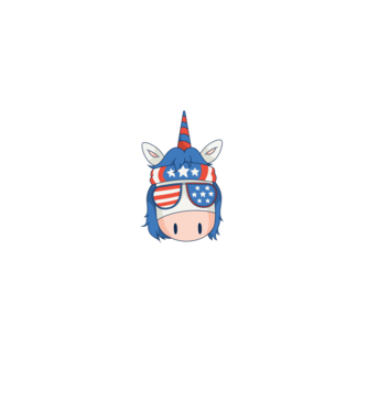 SUA unicorn model negru pe tricou