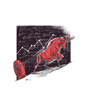 Taur Bitcoin model alb pe tricou