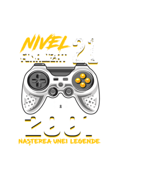 Nivel 21 finalizat. 2001 nașterea unei legende model negru pe tricou