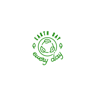 Earth Day Every Day - Ziua Pământului model alb pe tricou