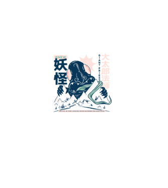 Daidarabotchi Yokai Anime model alb pe tricou