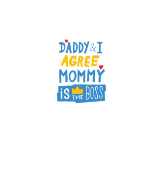 Mama e șefa model alb pe tricou