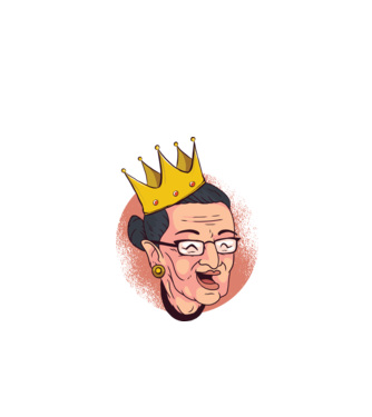 Ruth Bader Ginsburg model negru pe tricou